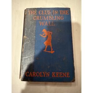 Nancy Drew - The Clue In The Crumbling Wall - Blue Tweed - 1945 - Hardcover